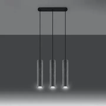 Lampa wisząca LUVO 3 betonowa