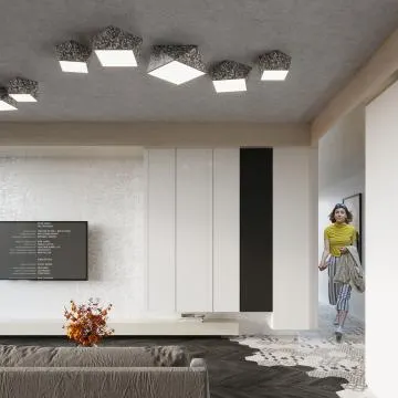 Plafon HEXA 35 cekinowy geometryczny