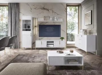 Szafka RTV FLINN 4D 165cm biały mat