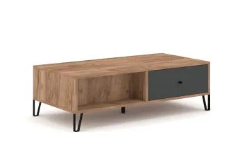 Stolik kawowy BILBAO 2S dąb craft tobacco/grafit mat