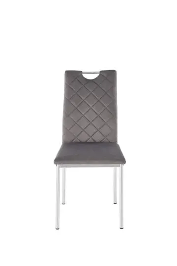 Krzesło tapicerowane K578 VELVET szare