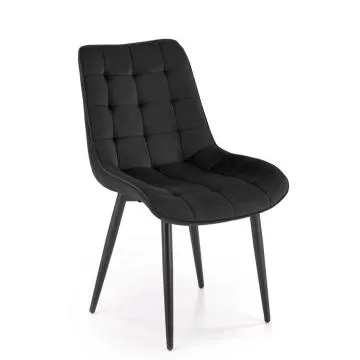 Krzesło tapicerowane K580 VELVET czarne