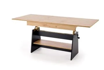 Ława rozkładana podnoszona ERIKA dąb artisan/czarny