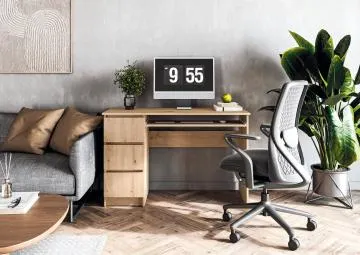 Biurko CINO dąb artisan z szufladami
