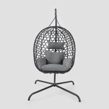 Huśtawka NIDO na metalowym stelażu104x106x184 cm czarna
