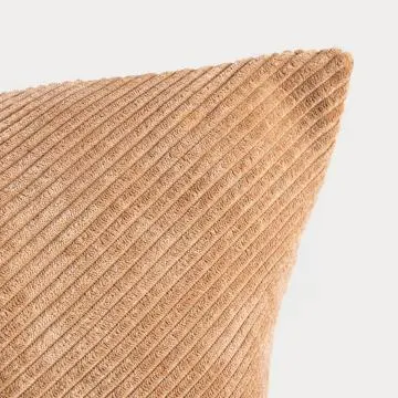 Poszewka dekoracyjna FALLERE ze sztruksowym wzorem taupe 45x45 cm