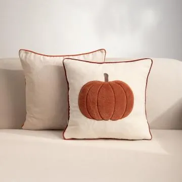 Poszewka dekoracyjna PUMPKY z ozdobną dynią 45x45 cm
