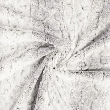 Koc MART z imitacji króliczego futra szary 150x200 cm 