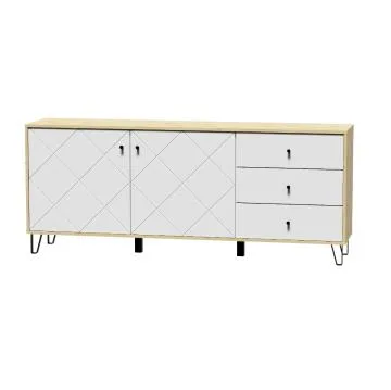 Komoda BILBAO 183 dąb artisan/biały mat