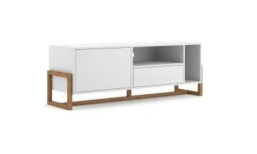 Szafka RTV OSLO 2K 140cm biały mat