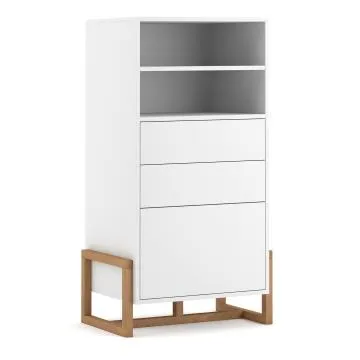 Komoda wysoka OSLO 1D2S 63cm biały mat