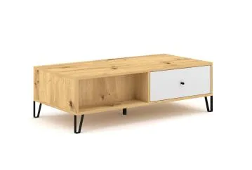 Stolik kawowy BILBAO 2S dąb artisan/biały mat