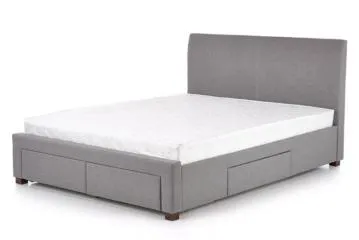 Łóżko MODENA 160x200 szare z szufladami