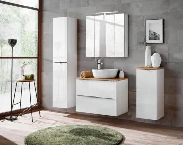 Szafka łazienkowa MILANO / CAPRI 800 35 cm biała