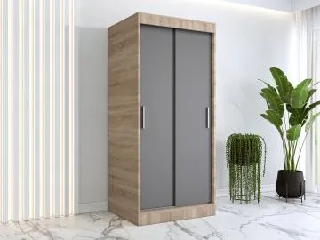 Szafa przesuwna MODUO COMFORT 90 dąb sonoma/antracyt gładka