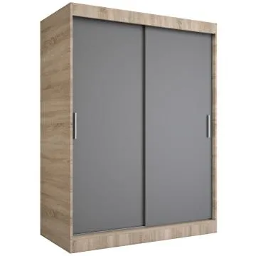 Szafa przesuwna MODUO COMFORT 150 dąb sonoma/antracyt gładka