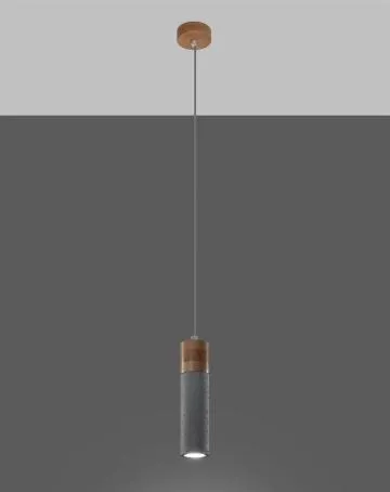 Lampa wisząca ZANE 1 szara