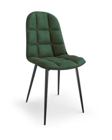 Krzesło tapicerowane K417 VELVET ciemno zielone