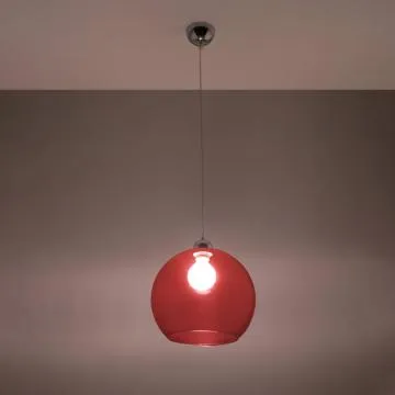 Lampa wisząca BALL czerwona