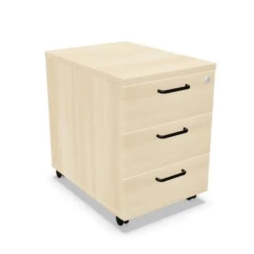 Kontenerek biurowy EASY SPACE MOB 43cm akacjowy mobilny