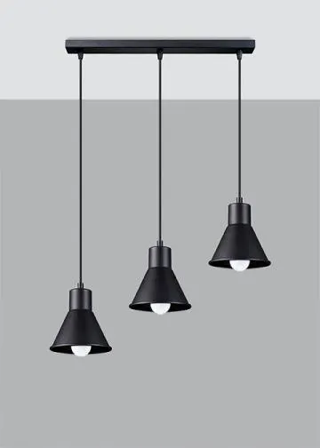 Lampa wisząca TALEJA 3 czarna