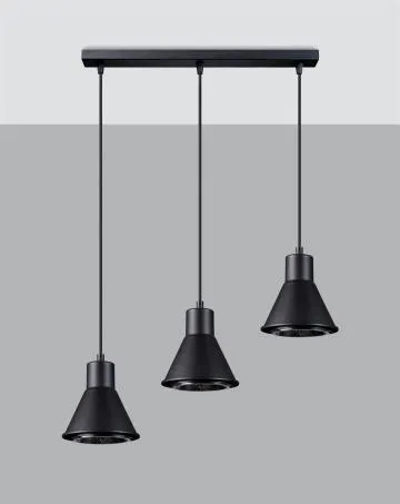 Lampa wisząca TAZILA 3 czarna