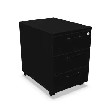 Kontenerek biurowy EASY SPACE MOB 43cm czarny grafitowy mobilny