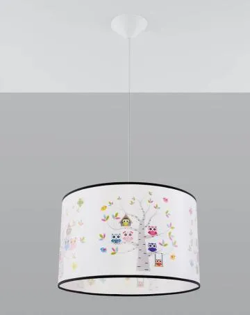 Lampa wisząca SOWY 40 biała
