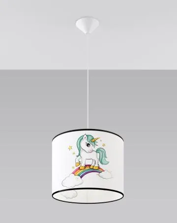 Lampa wisząca JEDNOROŻEC 30 biała