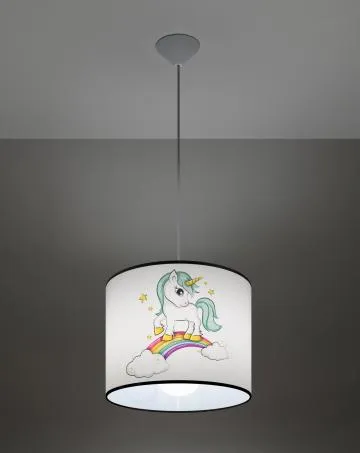 Lampa wisząca JEDNOROŻEC 30 biała