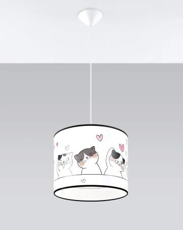 Lampa wisząca CAT 30 biała