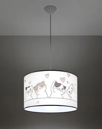 Lampa wisząca CAT 40 biała