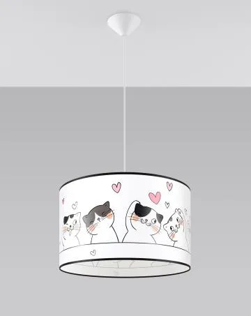 Lampa wisząca CAT 40 biała