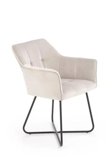 Krzesło tapicerowane K377 VELVET beżowe