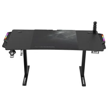 Biurko gamingowe LEVEL V2 LED czarne