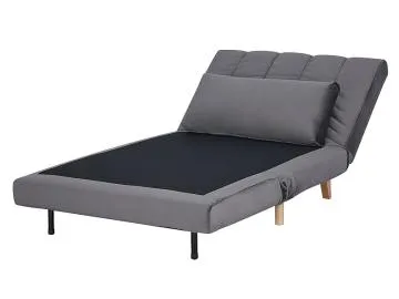 Fotel rozkładany BILLY VELVET szary