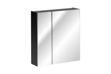 Szafka łazienkowa SANTA FE BLACK 60 cm czarny mat z lustrem