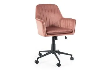 Fotel biurowy Q-886 VELVET antyczny róż