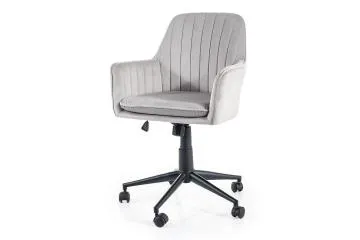 Fotel biurowy Q-886 VELVET jasnoszary