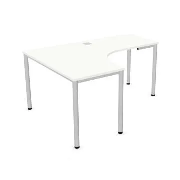 Biurko narożne EASY SPACE I-LEG LS 160x120cm białe
