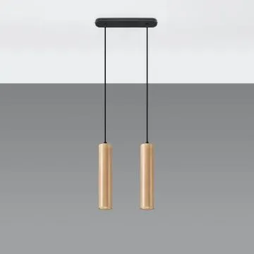 Lampa wisząca LINO 2 drewniana