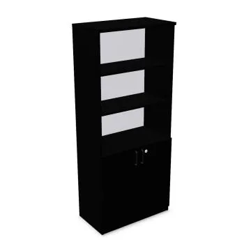 Regał biurowy EASY SPACE CABINET HO 5-OH 80cm czarny zamykany