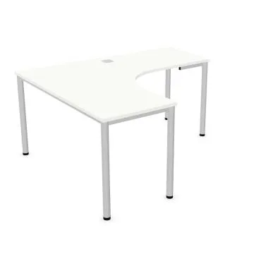 Biurko narożne EASY SPACE I-LEG LS 160x140cm białe