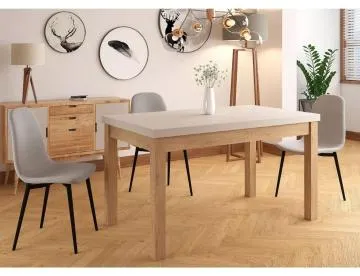 Stół rozkładany PRESTO 140x80 cm rozkładany kaszmir/ dąb cremona torro