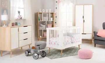 Łóżeczko dziecięce SOFIE 120x60 białe/buk