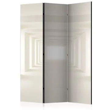 Parawan dwustronny 3D 135x172 cm 3-częściowy beżowy