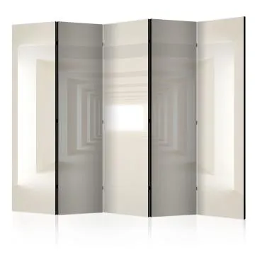 Parawan jednostronny 3D 225x172 cm 5-częściowy czarny