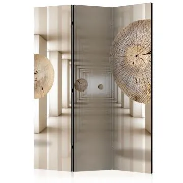 Parawan jednostronny 3D 135x172 cm 3-częściowy szary