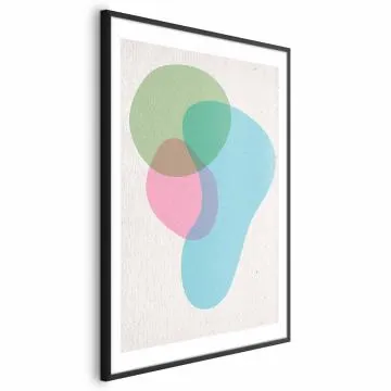 Plakat Kolorowe plamy 60x90 cm z ramą czarną z marginesem