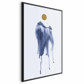 Plakat Akwarelowa abstrakcja 60 x 90 cm z ramą czarną bez marginesu